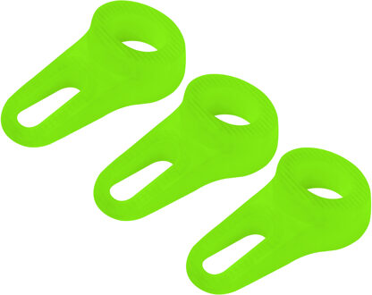 Deltafix Block it Deurwig - 3x - fluor groen - TPE kunststof - 12 x 3,8 cm - deurstopper