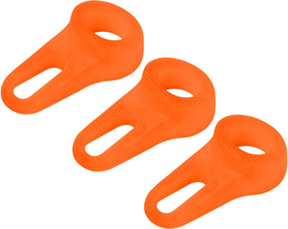 Deltafix Block it Deurwig - 3x - oranje - TPE kunststof - 12 x 3,8 cm - deurstopper