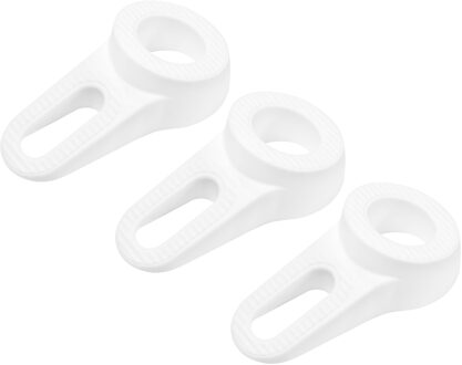 Deltafix Block it Deurwig - 3x - wit - TPE kunststof - 12 x 3,8 cm - deurstopper