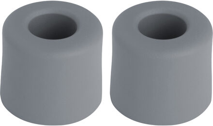 Deltafix Deurbuffer - 2x - deurstopper - grijs - rubber - 30 x 25 mm - schroefbevestiging