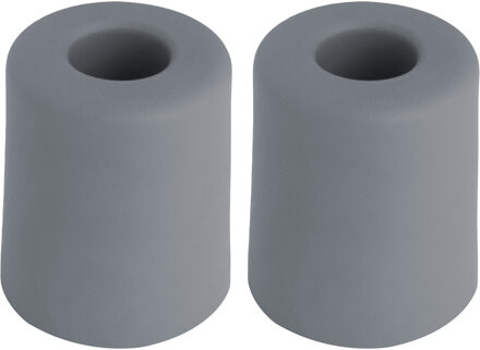 Deltafix Deurbuffer - 2x - deurstopper - grijs - rubber - 35 x 30 mm - Deurstoppers