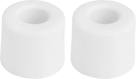 Deltafix Deurbuffer - 2x - deurstopper - wit - rubber - 30 x 25 mm - schroefbevestiging