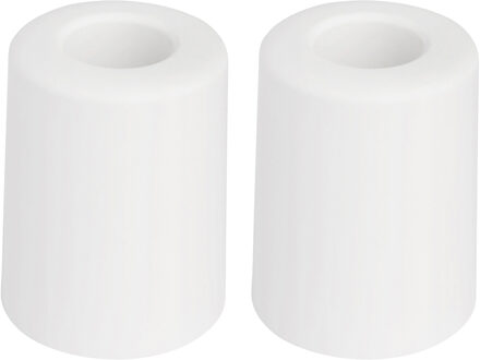 Deltafix Deurbuffer - 2x - deurstopper - wit - rubber - 50 x 35 mm - schroefbevestiging