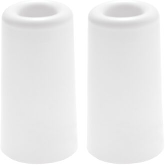 Deltafix Deurbuffer - 2x - deurstopper - wit - rubber - 75 x 40 mm - Deurstoppers