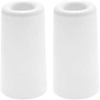 Deltafix Deurbuffer - 2x - deurstopper - wit - rubber - 75 x 40 mm - schroefbevestiging