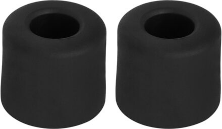 Deltafix Deurbuffer - 2x - deurstopper - zwart - rubber - 30 x 25 mm - schroefbevestiging