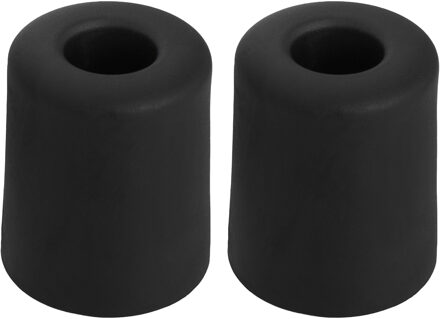 Deltafix Deurbuffer - 2x - deurstopper - zwart - rubber - 35 x 30 mm - schroefbevestiging