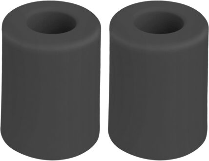 Deltafix Deurbuffer - 2x - deurstopper - zwart - rubber - 50 x 35 mm - schroefbevestiging