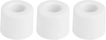 Deltafix Deurbuffer - 3x - deurstopper - wit - rubber - 30 x 25 mm - schroefbevestiging