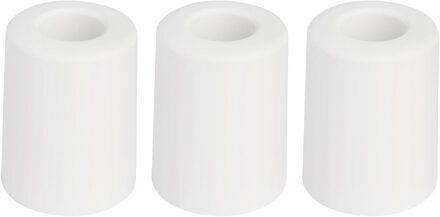 Deltafix Deurbuffer - 3x - deurstopper - wit - rubber - 50 x 35 mm - schroefbevestiging