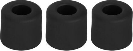 Deltafix Deurbuffer - 3x - deurstopper - zwart - rubber - 30 x 25 mm - schroefbevestiging