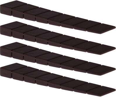 Deltafix Deurwig - 8x - bruin - rubber - 10 x 0,7 cm - deurstopper