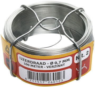 Deltafix IJzerdraad - 1x rol - 0,7 mm x 100 m - verzinkt staal - binddraad