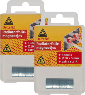 Deltafix Radiatorfolie magneten 16x - nikkel - hittebestendig - 10 x 3 mm