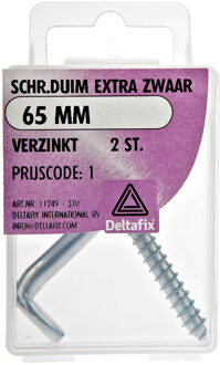 Deltafix Schroefduimen - 2x - verzinkt metaal - 65 mm - ijzerwaren