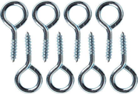 Deltafix Schroefogen - 12x - verzinkt metaal - 30 x 14 mm - ijzerwaren