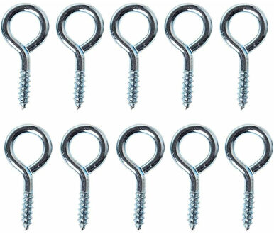 Deltafix Schroefogen - 16x - verzinkt metaal - 12 x 4 mm - ijzerwaren