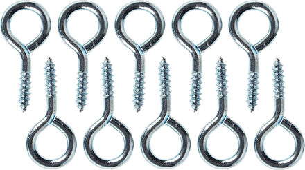 Deltafix Schroefogen - 24x - verzinkt metaal - 20 x 10 mm - ijzerwaren