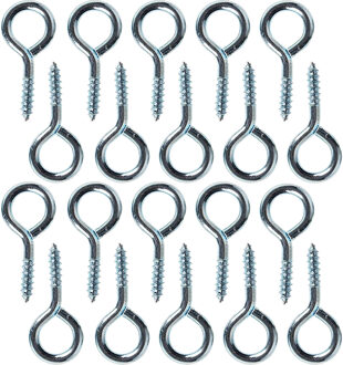 Deltafix Schroefogen - 48x - verzinkt metaal - 12 x 4 mm - ijzerwaren
