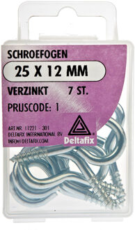 Deltafix Schroefogen vermess 25 x 12mm