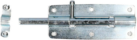 Deltafix schuifslot/hangslotgrendel - 1x - 10 x 5cm - verzinkt staal - deur - schutting - hek