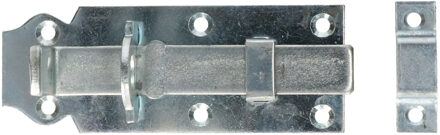 Deltafix schuifslot/hangslotschuif - 1x - 12 x 4.5cm - verzinkt staal - deur - schutting - hek