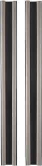 Deltafix Tochtstrip - 2x - tochtwering - grijs - foam - 95 x 2,5 cm - deur tochtstopper
