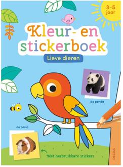 Deltas Lieve dieren kleur en stickerboek