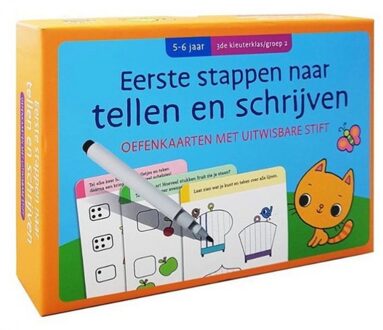 Deltas oefenkaarten tellen en schrijven junior karton 20 stuks