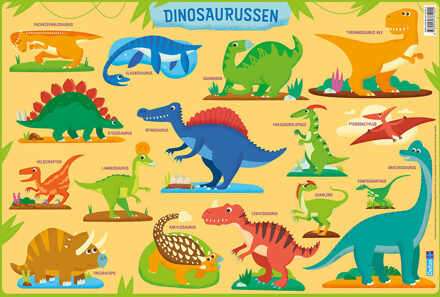 Deltas onderlegger Dinosaurussen junior 47,5 x 32 cm PVC Multikleur