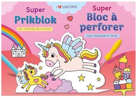 Deltas Super Prikblok I Love Unicorns / Super Bloc Perforer I Love Unicorns