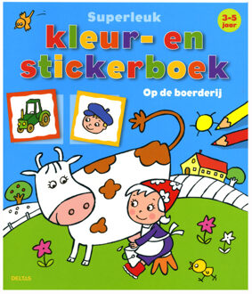 Deltas Superleuk kleur- en stickerboek - Boek Deltas Centrale uitgeverij (9044730916)
