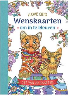 Deltas Wenskaarten Om In Te Kleuren - I Love Cats