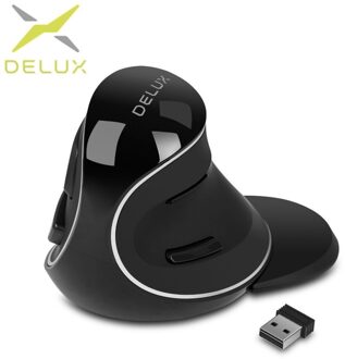 Delux M618 Plus Ergonomische Verticale Draadloze Muis 1600 Dpi 6 Functie Knoppen Optische Muizen Met Verwijderbare Polssteun Voor Computer