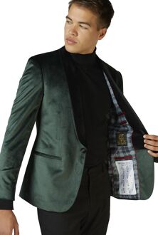 Deluxe Dinner Jacket - Rich Green - Heren Blazer - Maat: EU 48 - Kerst