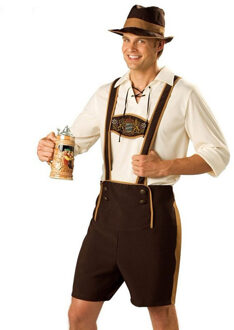 Deluxe Heren Bier Kostuum Lederhosen Beierse Octoberfest Oktoberfest Carnaval Party Kleding Xxxl