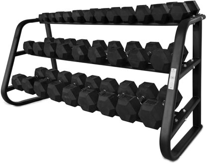 DELUXE PRO Hexa Dumbbellset 2,5 t/m 30 kg met storage rack