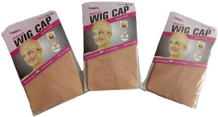 Deluxe Pruik Cap Haarnet Voor Weave Haar Cap Pruik Netten Stretch Mesh Pruik Cap Voor Het Maken Pruiken Gratis maat 12 Stuks (6 Zakken) donker blond