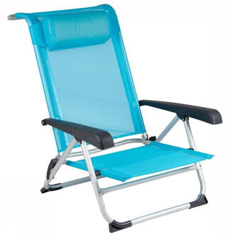 Deluxe Strandstoel Aluminium Blauw