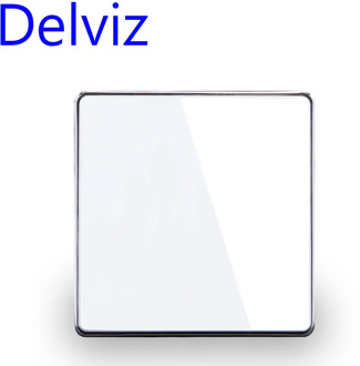 Delviz Crystal glass switch 1 Gang 1way /2way Recessed Switch,16A EU/UK Standard Light Switch,Large panel luxury Wall key switch