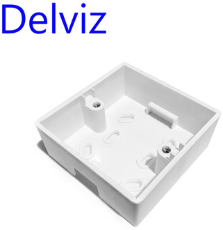 Delviz External Mounting Box for 86*86mm Standard Wall Switch Plastic Materials BOX Wall Socket Cassette Outer wall junction box