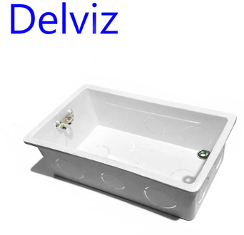 Delviz Wall Switch BOX Wall Socket Cassette,146mm Plastic Materials, For Wall Light Switch EU Standard Internal Mount socket box