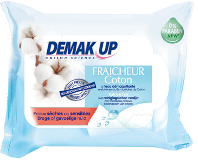 Demak Up Reinigingsdoekjes droge/gevoelige huid fris 25st