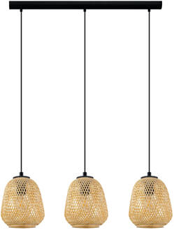 Dembleby Hanglamp - E27 - 90 cm - Zwart/Natuur