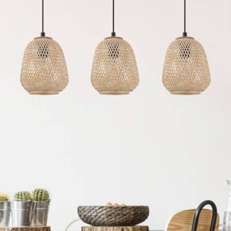 Dembleby Hanglamp - E27 - 90 cm - Zwart/Natuur