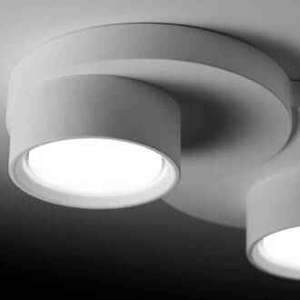 Demetra plafondlamp, 2-lamps, 29 cm, wit, gips, GX53