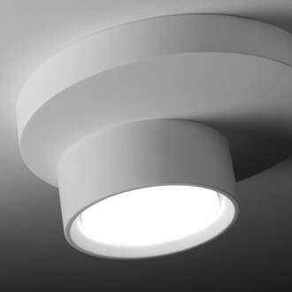Demetra plafondlamp, Ø 16 cm, wit, gips, GX53