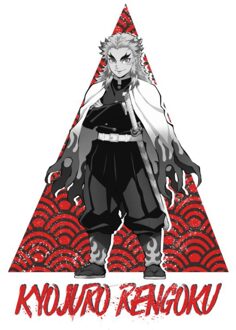 Demon Slayer Kyojuro Tri Unisex T-Shirt - White - XS Wit