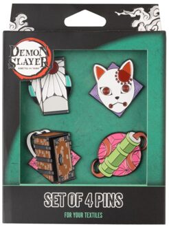 Demon Slayer Set Of 4 Pins