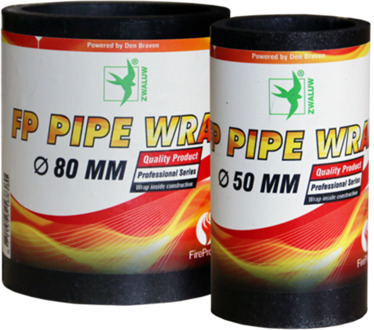 Den Braven Zwaluw FP Pipe Wrap | Ø 80 mm | Zwart (10 stuks) - 210501